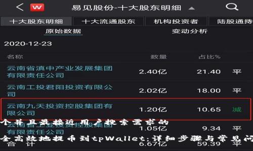 思考一个并且最接近用户搜索需求的

如何安全高效地提币到tpWallet：详细步骤与常见问题解答